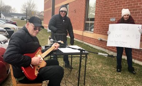Trillium Court residents serenaded from outside