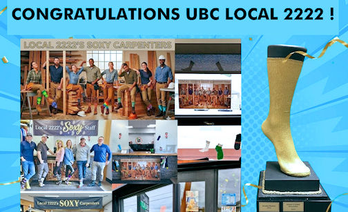 ​UBC Local 2222 wins Golden Sock in Kincardine Lots of Socks event