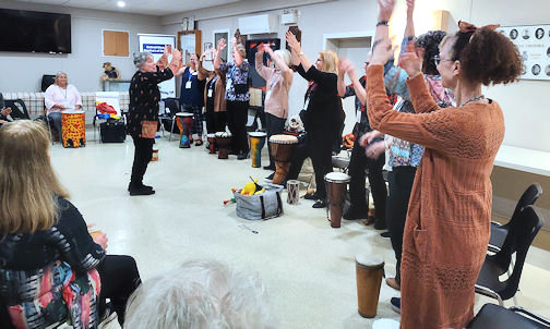 South Bruce Retired Women Teachers dine and drum