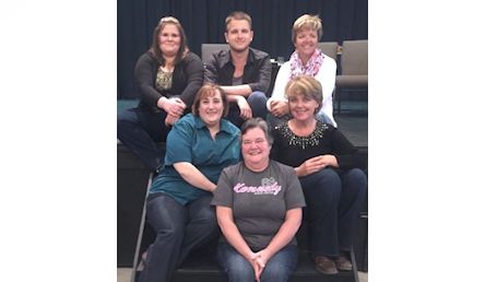 Kincardine Theatre Guild in rehearsals for "Murder by the Book"