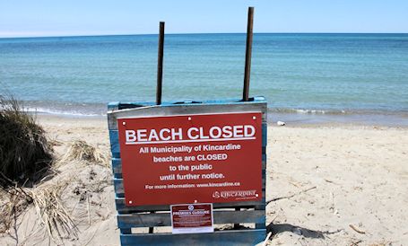 Station Beach, Kincardine, vacant on beautiful Victoria Day weekend