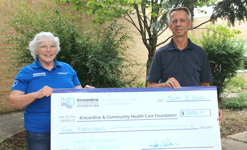 Knox Kincardine donates $5,000 to Kincardine Hospital expansion and MRI project