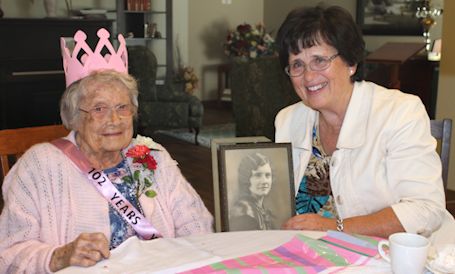 Tiverton woman celebrates 102nd birthday