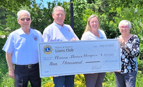 Ripley Lions golf tournament raises $10,000 for Huron Shores Hospice