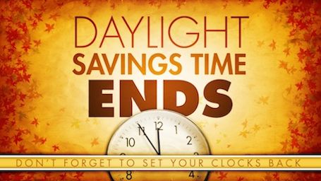 Daylight Savings Time ends this weekend