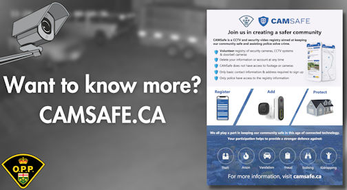 Reminder of CAMSafe program in southern Bruce County