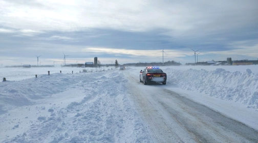 ​Bruce County Road 1, north of Lucknow, closed due to blowing and drifting snow