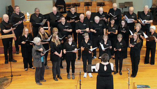 A Cappella Choir in rehearsals for spring concert; and has advanced to provincial festival finals