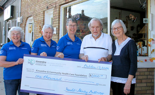 Harold's Woodworking in Ripley donates $1,000 to Kincardine Hospital capital campaign